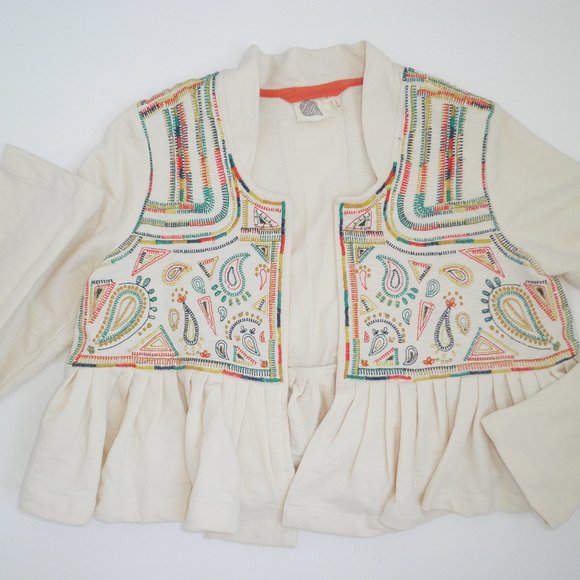 Anthropologie Lilka Whimsigoth Cropped Embroidered Valle Cardigan Whimsical XS - Picture 7 of 7